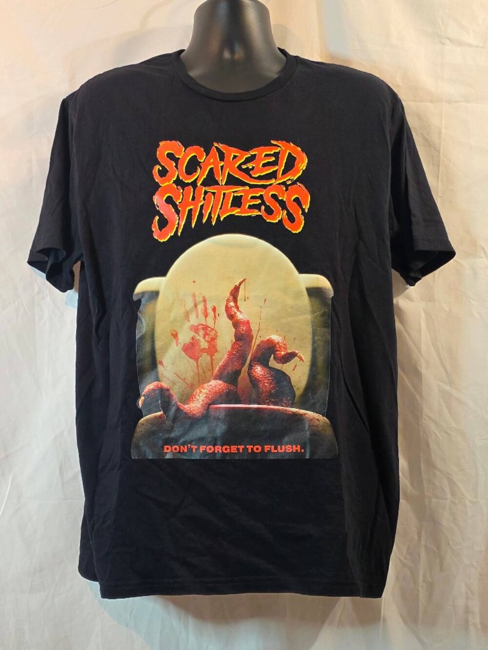 Scared Shitless Graphic T-Shirt – Gildan Softstyle – Size L